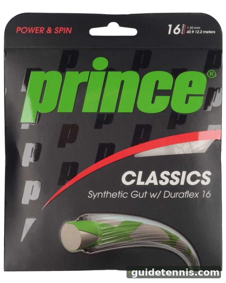 Prince Synthetic Gut with Duraflex 16g Tennis String